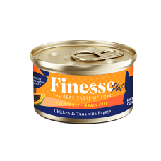 Finesse Plus Grain-Free Chicken and Tuna with Papaya (Hairball Control) 85g, FS-2640, cat Wet Food, Finesse, cat Food, catsmart, Food, Wet Food